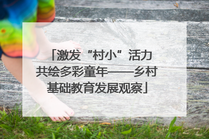 激发“村小”活力 共绘多彩童年——乡村基础教育发展观察