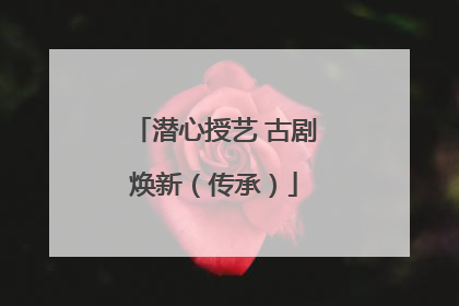 潜心授艺 古剧焕新（传承）