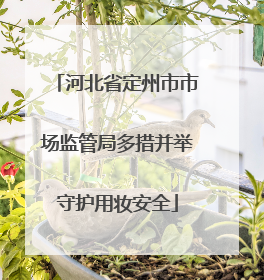 河北省定州市市场监管局多措并举守护用妆安全