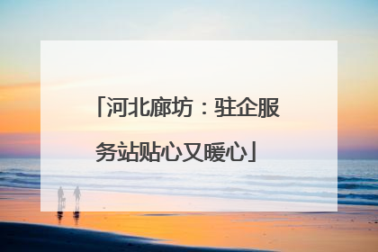 河北廊坊：驻企服务站贴心又暖心