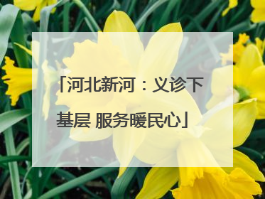 河北新河：义诊下基层 服务暖民心