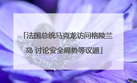 法国总统马克龙访问格陵兰岛 讨论安全局势等议题