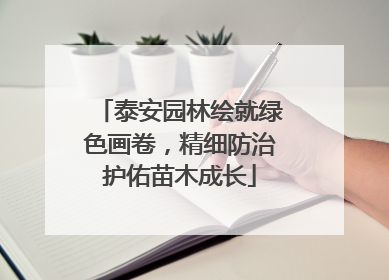 泰安园林绘就绿色画卷，精细防治护佑苗木成长