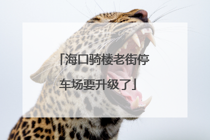 海口骑楼老街停车场要升级了
