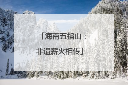 海南五指山：非遗薪火相传