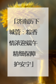 济南历下城管：粽香情浓迎端午 精细保障护安宁