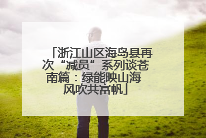 浙江山区海岛县再次“减员”系列谈苍南篇：绿能映山海 风吹共富帆