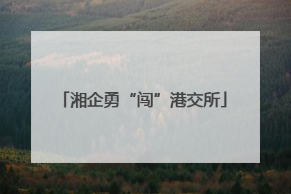 湘企勇“闯”港交所