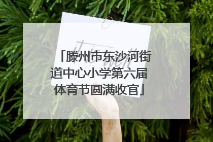 滕州市东沙河街道中心小学第六届体育节圆满收官