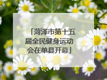 菏泽市第十五届全民健身运动会在单县开幕