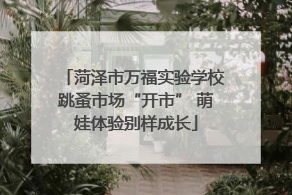 菏泽市万福实验学校跳蚤市场“开市” 萌娃体验别样成长