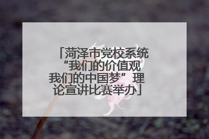 菏泽市党校系统“我们的价值观 我们的中国梦”理论宣讲比赛举办