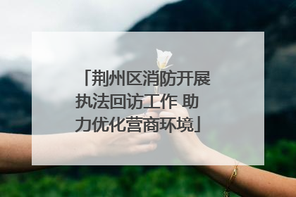 荆州区消防开展执法回访工作 助力优化营商环境
