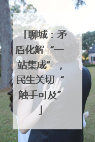 聊城：矛盾化解“一站集成”，民生关切“触手可及”