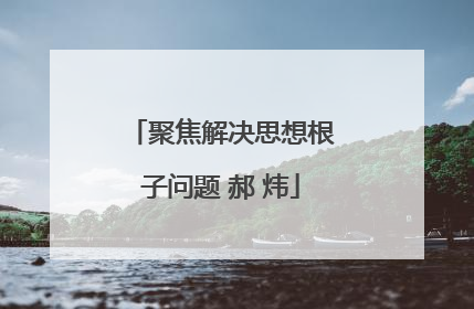 聚焦解决思想根子问题 郝 炜
