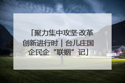 聚力集中攻坚·改革创新进行时｜台儿庄国企民企“联姻”记
