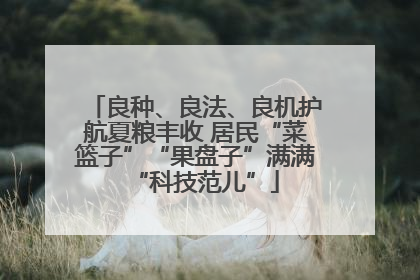 良种、良法、良机护航夏粮丰收 居民“菜篮子”“果盘子”满满“科技范儿”