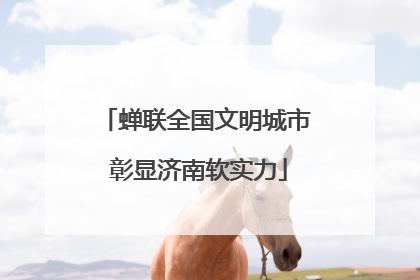 蝉联全国文明城市 彰显济南软实力