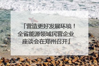 营造更好发展环境！全省能源领域民营企业座谈会在郑州召开