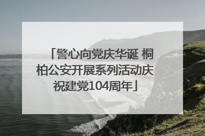 警心向党庆华诞 桐柏公安开展系列活动庆祝建党104周年