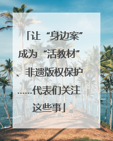 让“身边案”成为“活教材”、非遗版权保护……代表们关注这些事