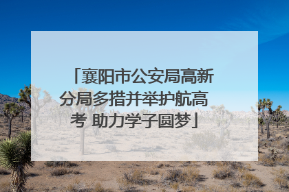 襄阳市公安局高新分局多措并举护航高考 助力学子圆梦
