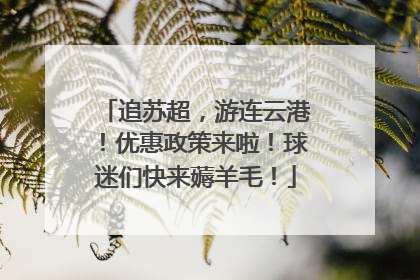 追苏超，游连云港！优惠政策来啦！球迷们快来薅羊毛！
