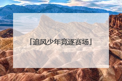 追风少年竞逐赛场