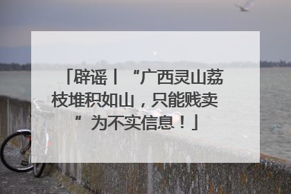 辟谣丨“广西灵山荔枝堆积如山，只能贱卖”为不实信息！