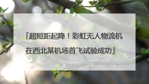 超短距起降！彩虹无人物流机在西北某机场首飞试验成功