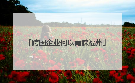 跨国企业何以青睐福州