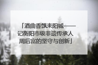 酒曲香飘耒阳城——记衡阳市级非遗传承人周后富的坚守与创新