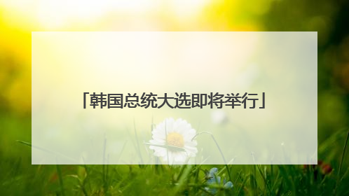 韩国总统大选即将举行