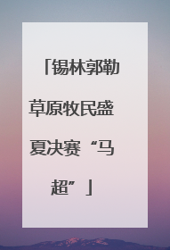 锡林郭勒草原牧民盛夏决赛“马超”