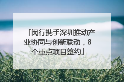闵行携手深圳推动产业协同与创新联动，8个重点项目签约