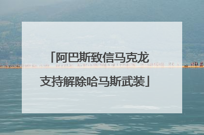 阿巴斯致信马克龙 支持解除哈马斯武装