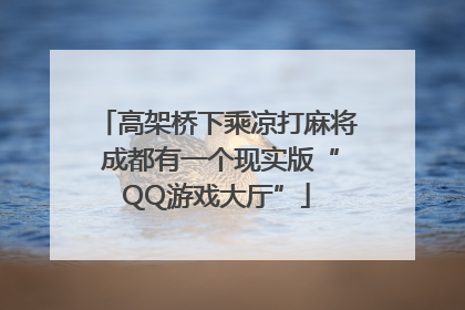 高架桥下乘凉打麻将 成都有一个现实版“QQ游戏大厅”