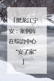 黑龙江宁安：案例库在综治中心“安了家”