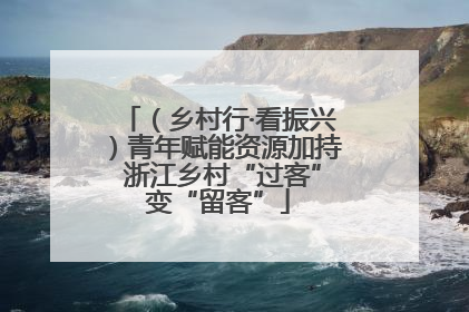 （乡村行·看振兴）青年赋能资源加持 浙江乡村“过客”变“留客”