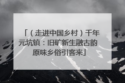 （走进中国乡村）千年元坑镇：旧矿新生融古韵 原味乡俗引客来