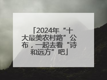 2024年“十大最美农村路”公布，一起去看“诗和远方”吧