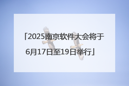 2025南京软件大会将于6月17日至19日举行