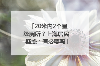 20米内2个星级厕所？上海居民疑惑：有必要吗