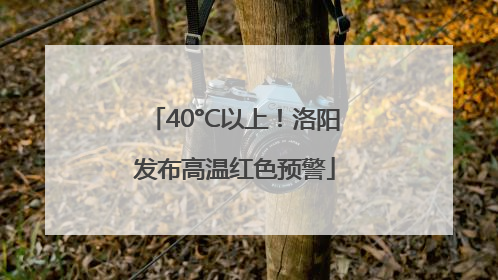 40°C以上！洛阳发布高温红色预警