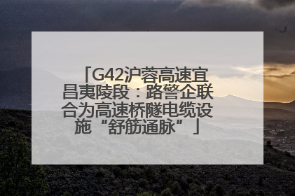 G42沪蓉高速宜昌夷陵段：路警企联合为高速桥隧电缆设施“舒筋通脉”