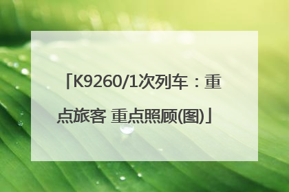 K9260/1次列车：重点旅客 重点照顾(图)